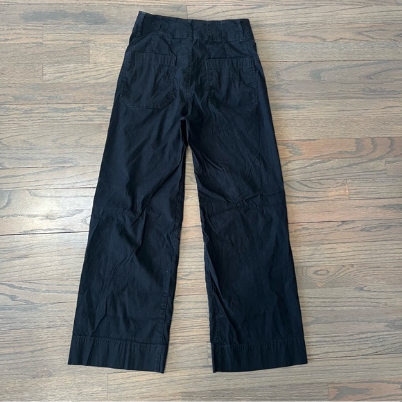 Maeve Colette Wide Pant Leg Crop Black Tailored Trouser Size 25 - Picture 2 of 7